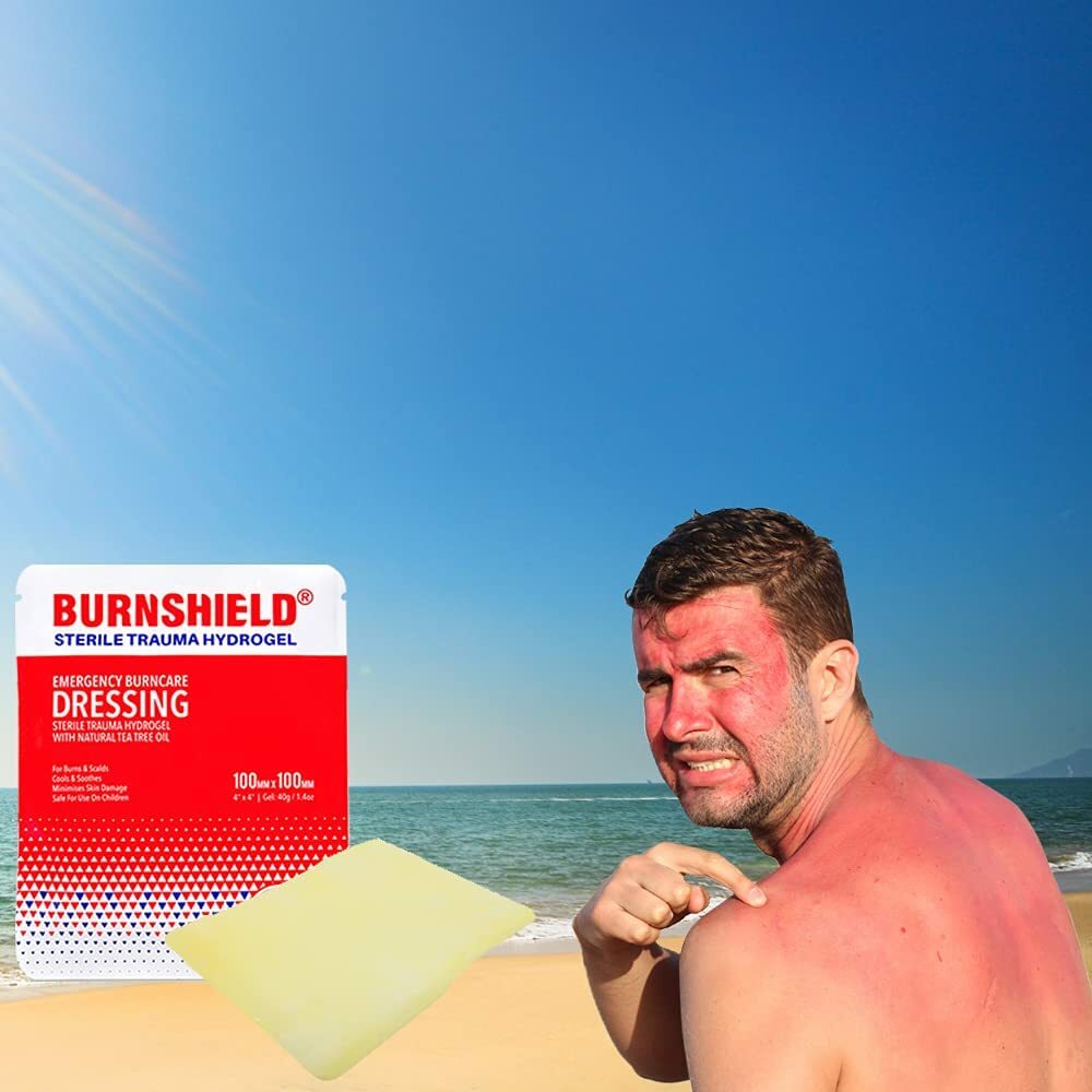 Burnshield 4" X 4" Burn Dressing Sterile Hydrogel Burncare - 6 Count