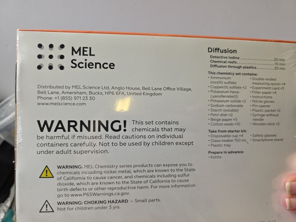 MEL Chemistry Kit Diffusion Ages 10+ New Sealed