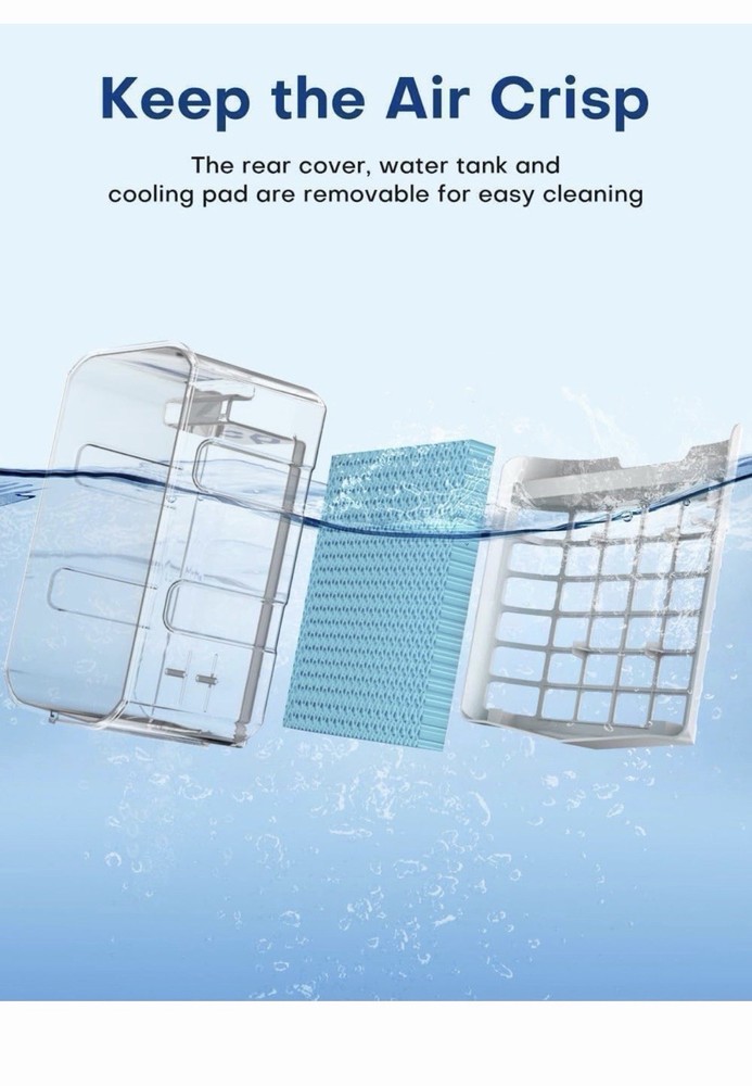 Portable Ventless Air Conditioner, Water Cooling, Remote, Timer, 1620 CFM, 300 …