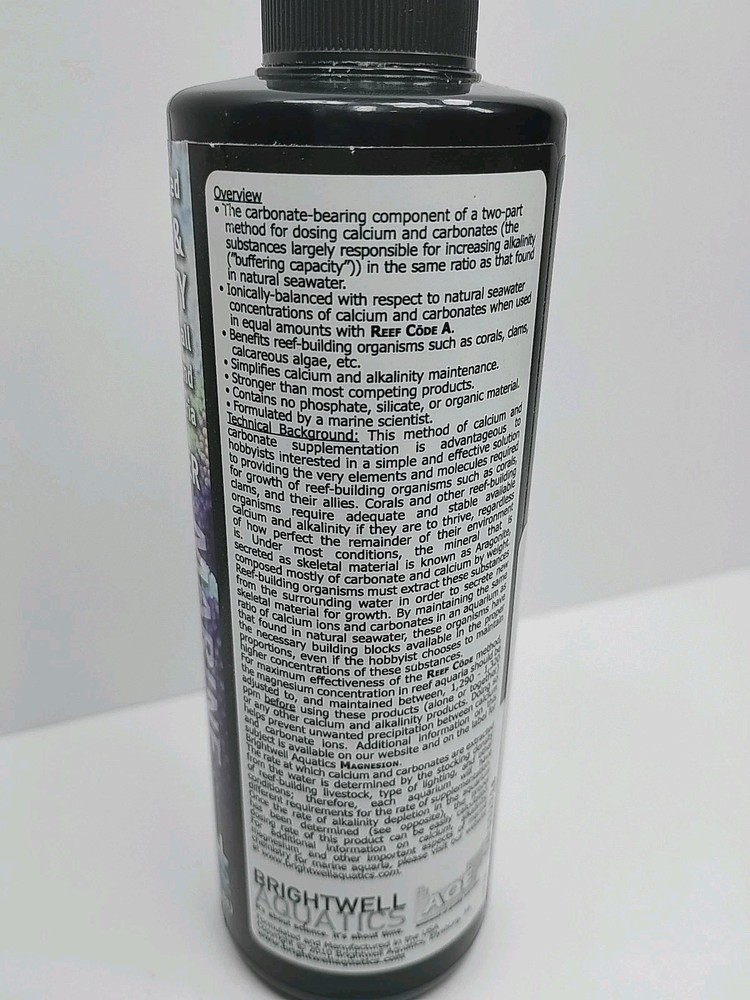 Brightwell Aquatics Reef Code B 250mL Alkalinity Buffer Live Coral Supplement