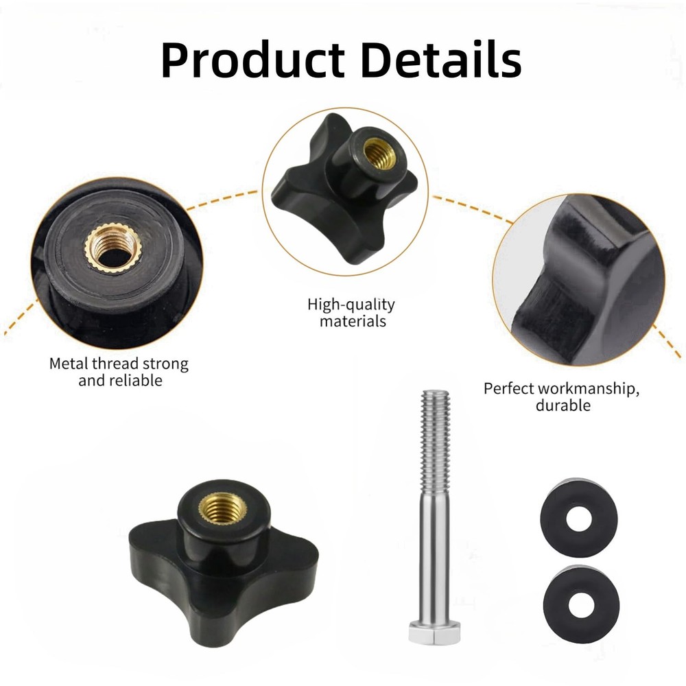 SZHSYJY Universal Black Replacement Knobs for Rollator Walker - 2 Sets