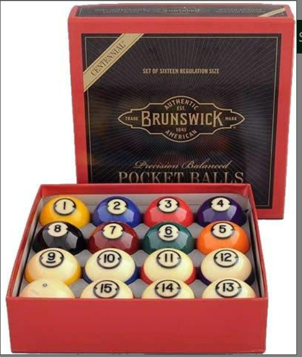 Brunswick Centennial Pool Ball Set