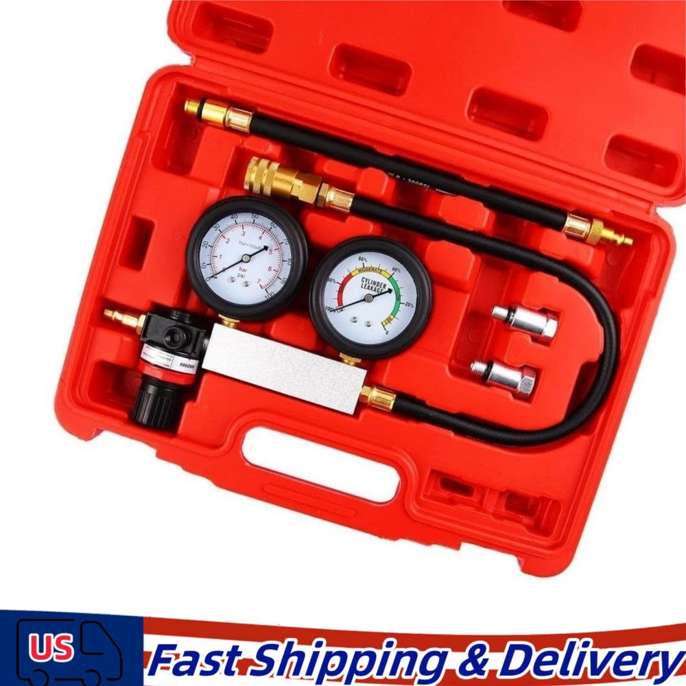 TU-21 Cylinder Leak Detector Engine Compression Diagnosis Test Kit Leakage Gauge