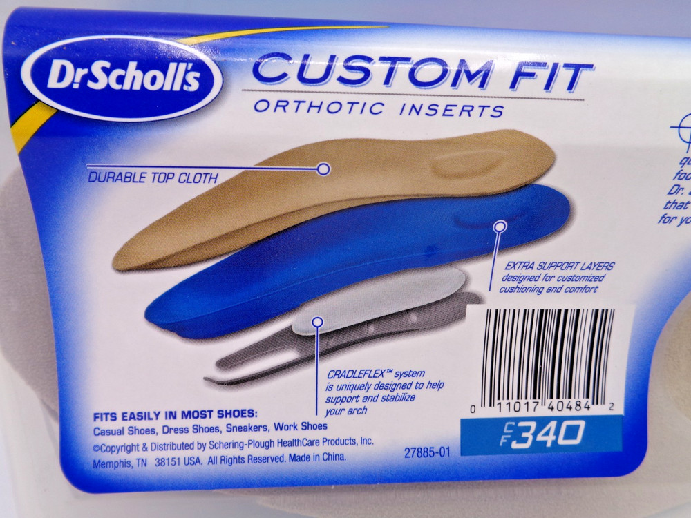 Dr. Scholl's CF340 Custom Fit Orthotic Insole Inserts New