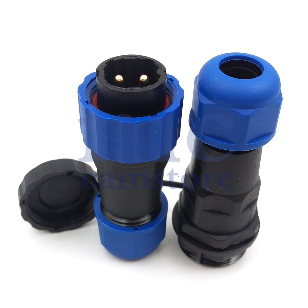 SD20 2 Pin IP68 Waterproof Aviation Cable Docking Plug Socket,Bulkhead Connector