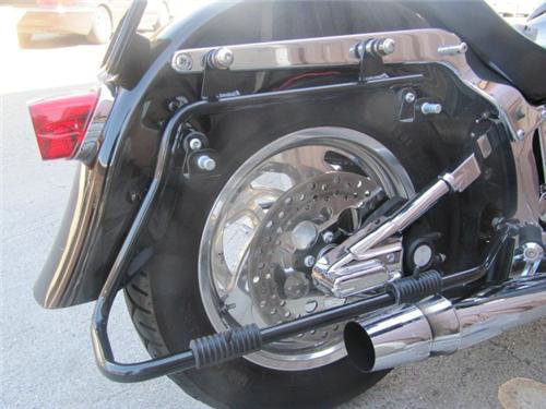 5'' Stretched Saddlebags & Conversion Bracket Kit Fit For Harley Softail 84-17