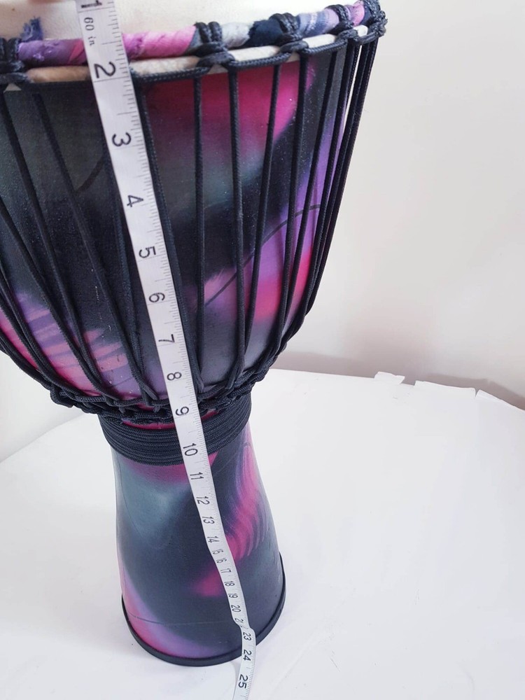 Large Hand made African Java Percussion Natural Head Djembe Drum