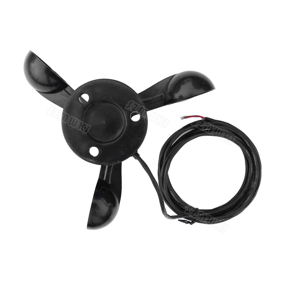 Black 3 Cups Wind Speed Sensor Voltage Signal Output Polycarbonate Anemometer DO