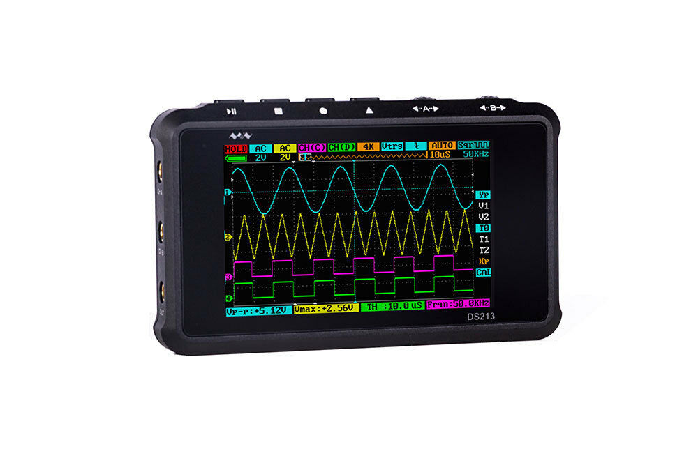 Miniware DS213 Pocket Sized Handheld "5-track, 4-wave line" Digital Oscilloscope