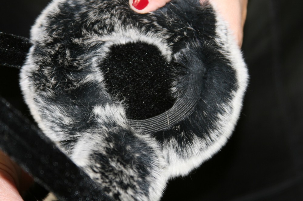 New Silver Rex Rabbit Fur Ear Muffs Efurs4less