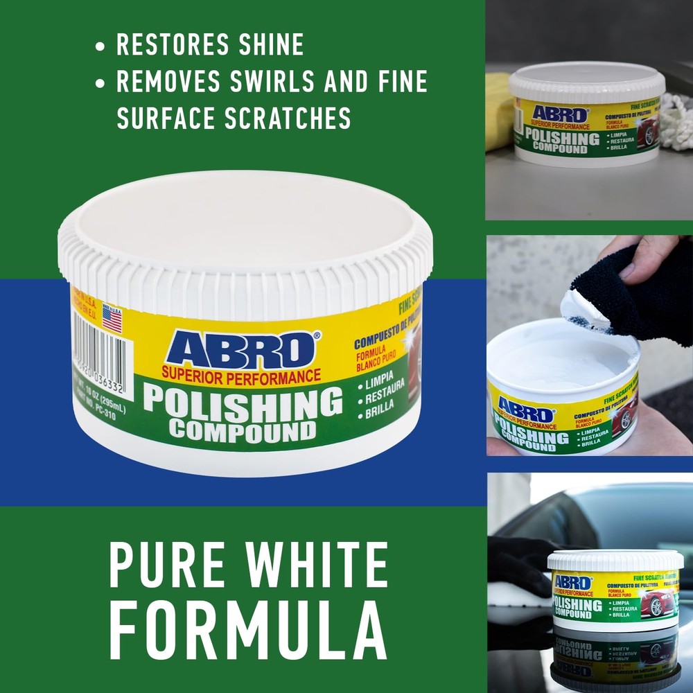 ABRO Superior Performance Car Polishing Compound 10 Oz,