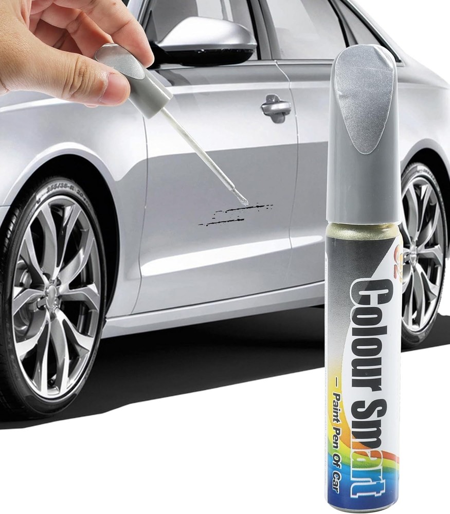 Silver Touch Up Paint Pen for Cars - Fast-Drying Scratch Fixing Solution