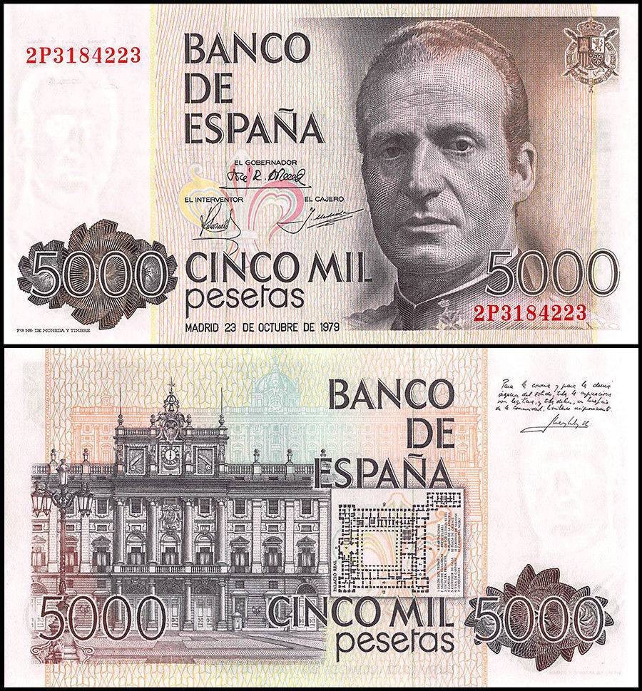 Spain 5000 Pesetas, 1979, P-160, UNC