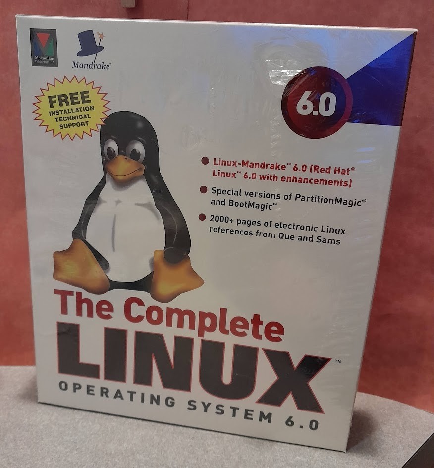 1999 Complete LINUX 6.0 MANDRAKE Computer Operating System SEALED UNOPENED BOX!