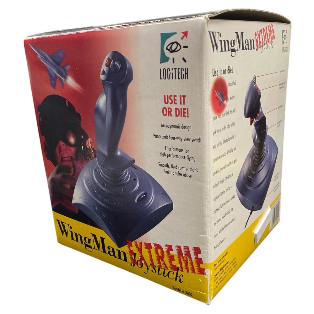 VTG Logitech Wingman Extreme Digital PC Computer Joystick In Original Box #3002