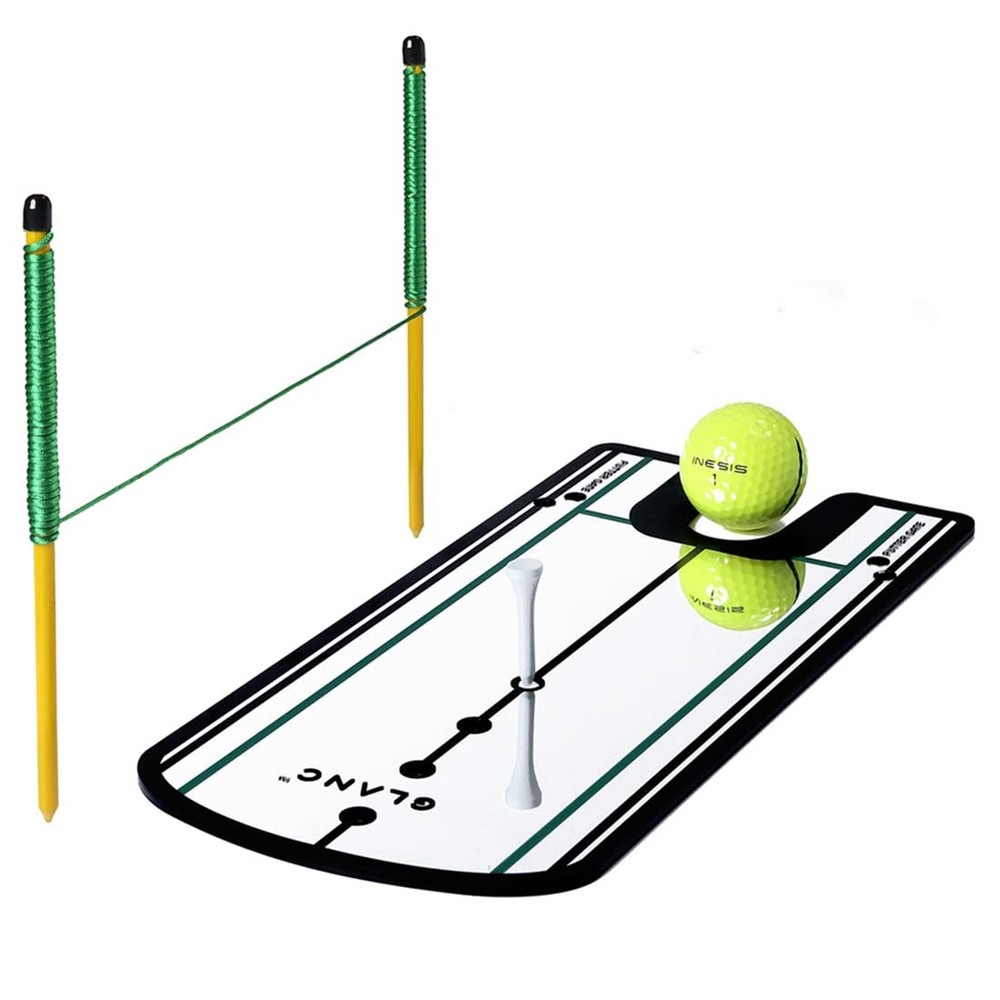 Golf Putting Alignment Mirror 12” x 6” Golf Putting Training Aids with Premiu...