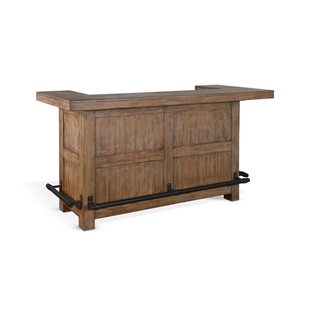 Home Square 4-Piece Set with Bar Unit & Hutch & 2 Backless Stools