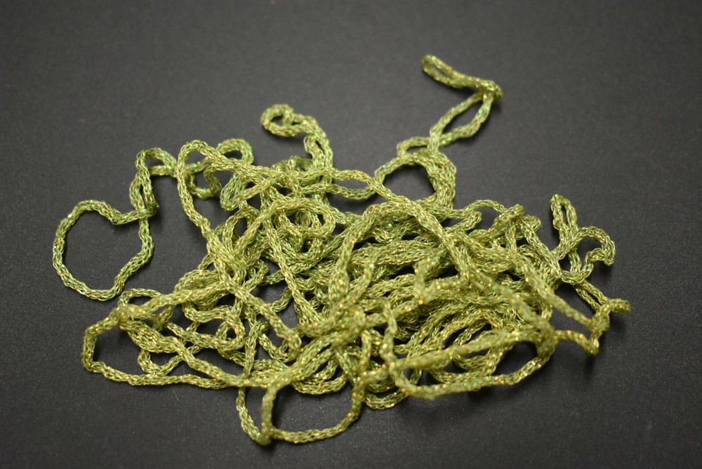 10 Feet OLIVE PEARL Tinsel Braid for Fly Tying
