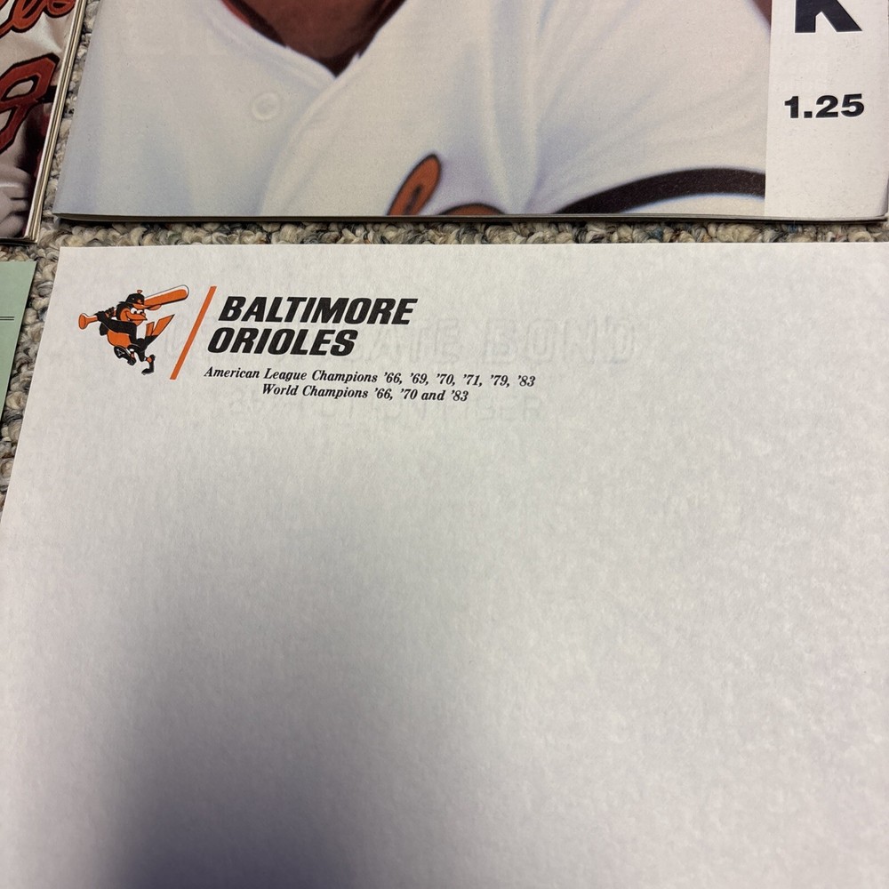 baltimore orioles 1979-1986 Program & Yearbook Lot
