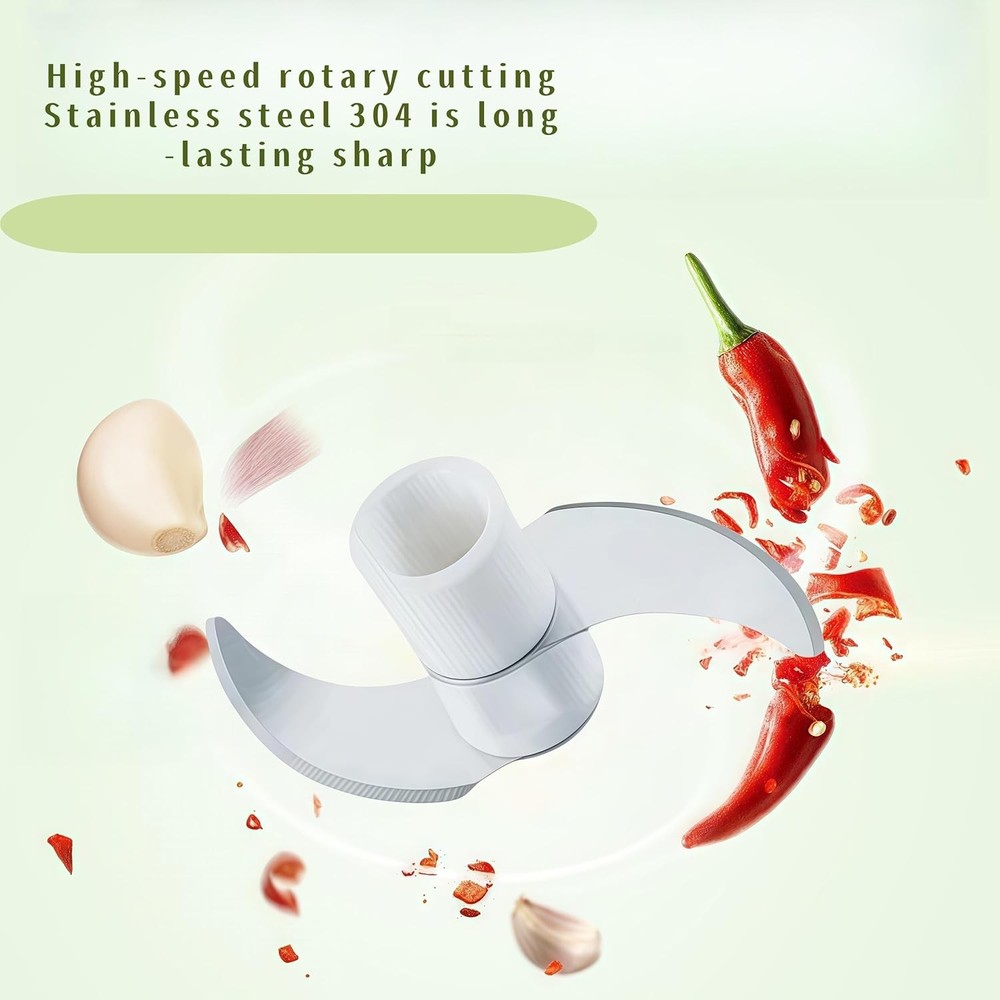 Manual Food Processor Vegetable Chopper, Mini Hand Pull String Garlic Chopper On