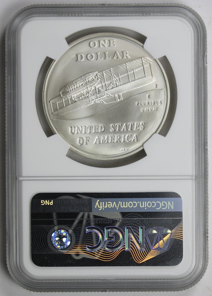 2003-P First Flight Centennial Modern Silver Commemorative $1 MS 69 NGC