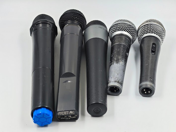 Lot of 5 Microphones Various Models - Not Working