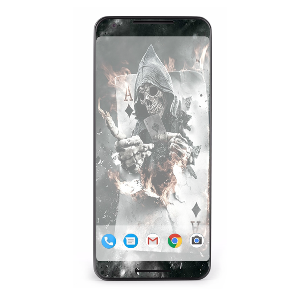 Google Pixel 2 Skins Decal Wrap Ace Diamonds Grim Reeper Skull