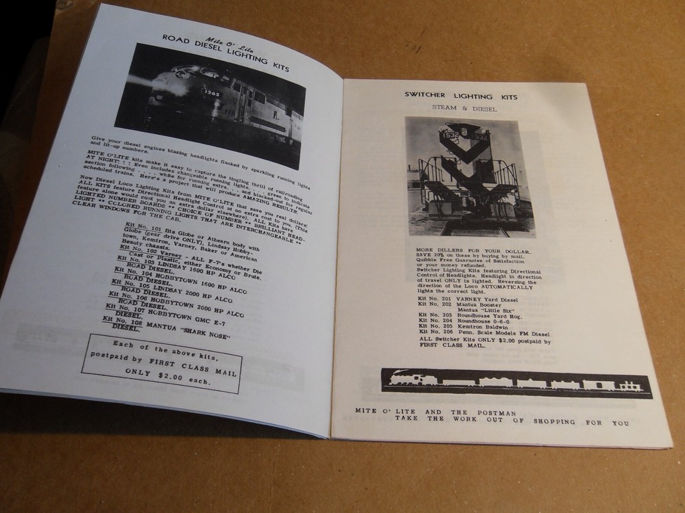Vintage Mail Out 1959 Mite O Lite Model Train Catalog