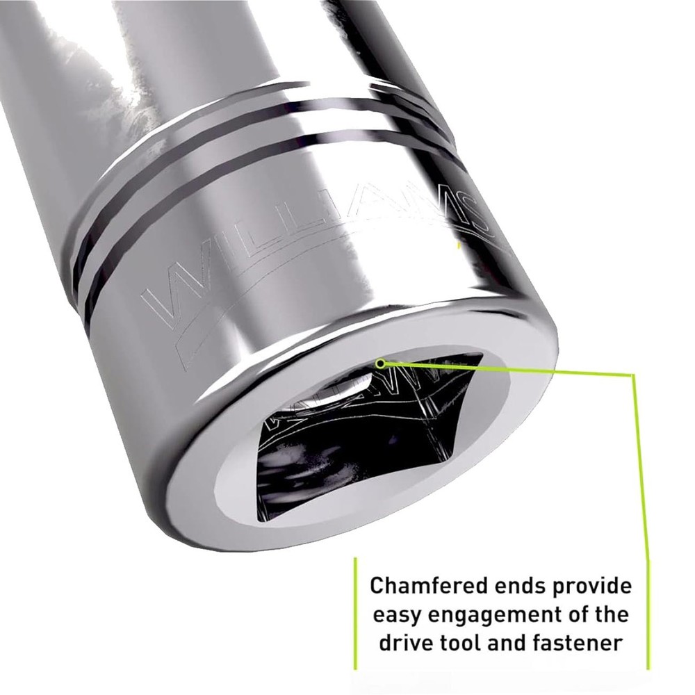 Williams 1/2" Drive Deep 25/32" Socket 12 Point