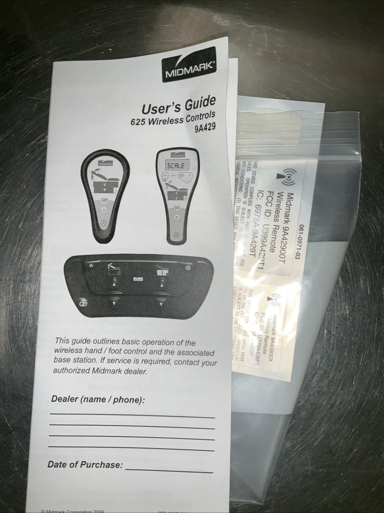 Midmark QE Wireless Remote Control
