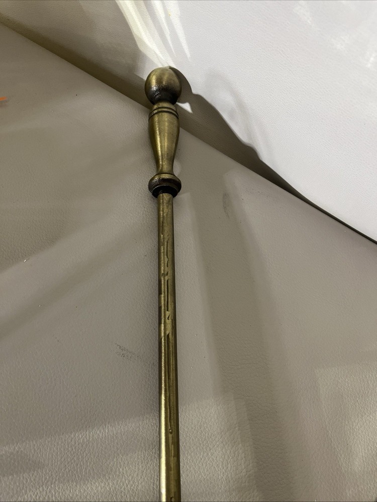 Antique Brass Fireplace Set, 5 Piece