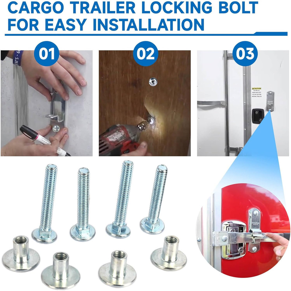 Trailer Hasp Bolt Kit for Trailer Cam Action Hasp