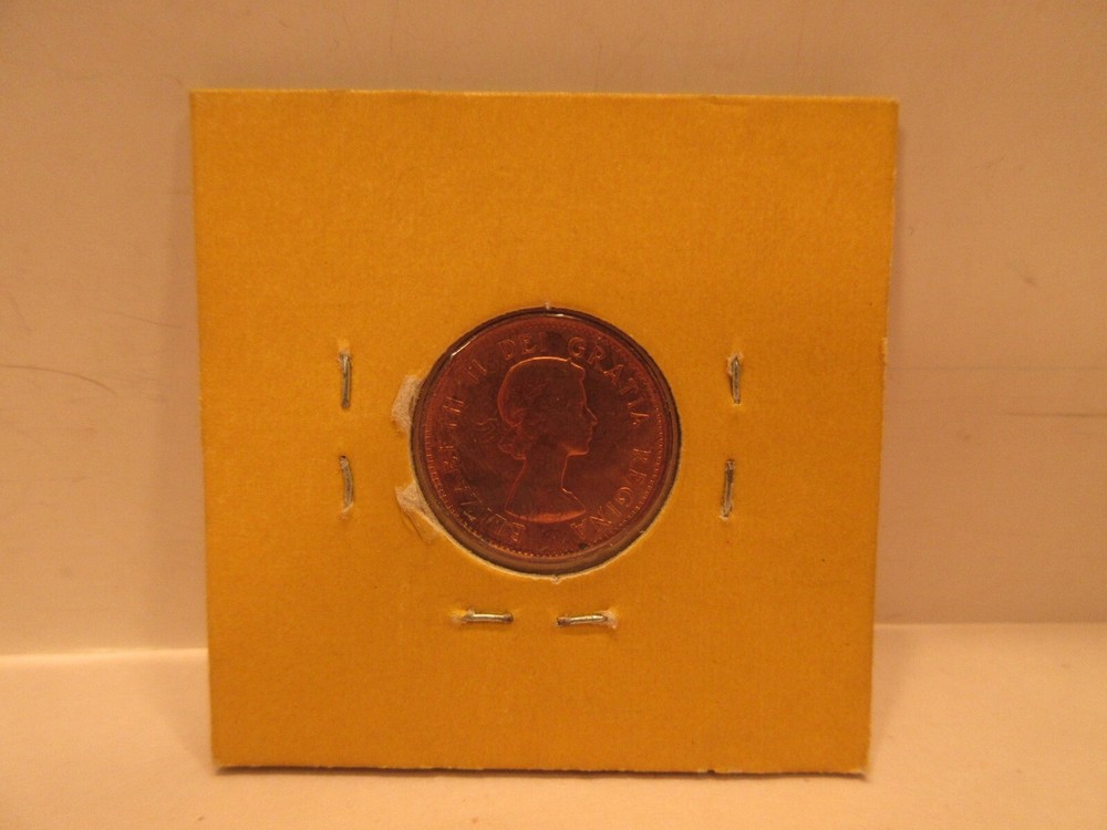 Error 1962 Canada Double Date One Cent Canadian Currency