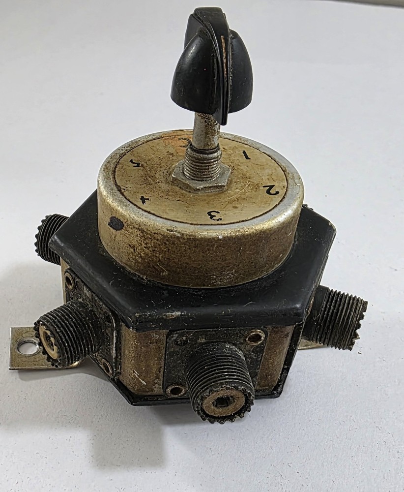 Vintage Multi-Position Coaxial Switch with Bracket