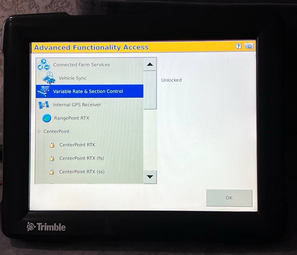 Trimble Fmx FM-1000 Display Section Control & Variable Rate ,Task controller