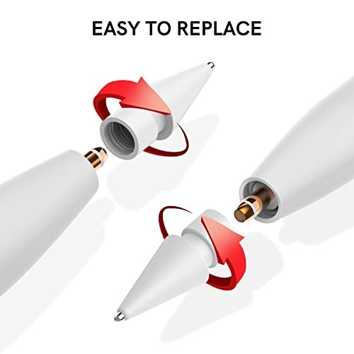3 Pack Replacement Tips Compatible with Apple Pencil White Pink Lavender