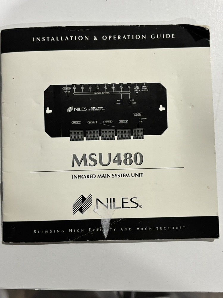 Niles MSU480 IR Main System Unit w/ Power Supply Powers On Not Fully Tested