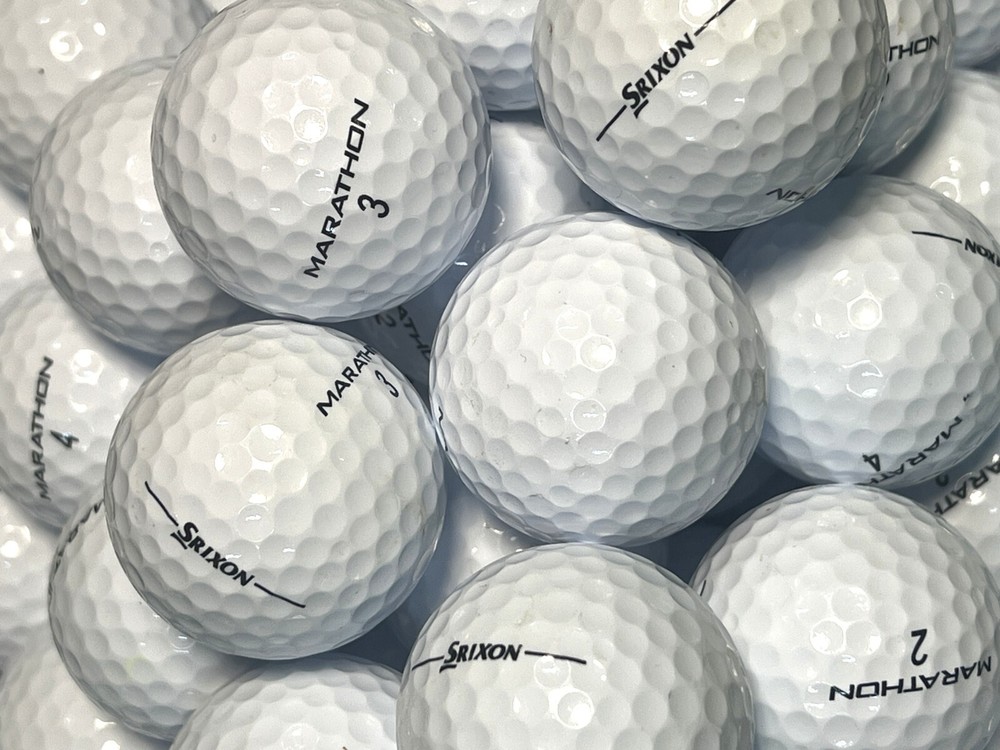 4 Dozen Premium AAA White Srixon Marathon Used Golf Balls