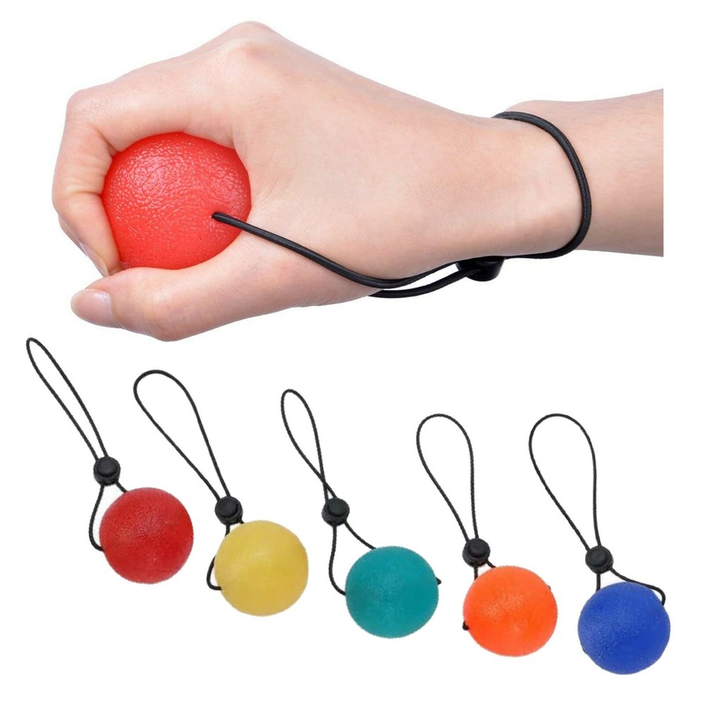 AdorePro Secure Stress Ball On String Squeeze Ball Hand Physical Therapy Relief