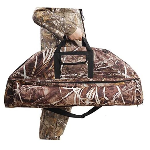 Lightweight Soft Compound Bow Case with Pockets, 600D Water 37.4 inch Camo