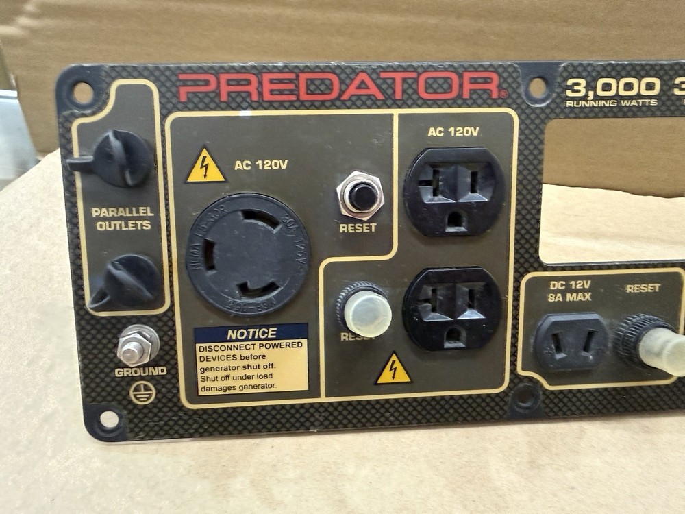 Predator Gnerator 3500 Front Control Panel - Original Part