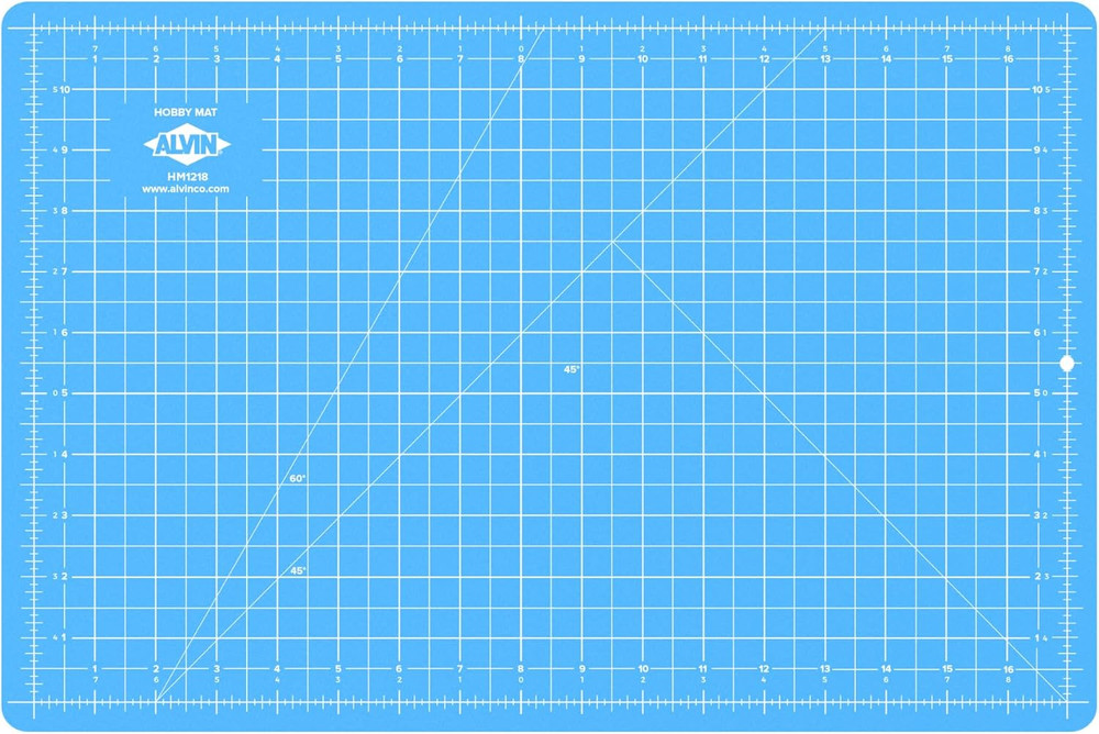 HM Self-Healing Cutting Mat for Hobbies 12 x 18 inch | Double-Sided Blue/Grey...