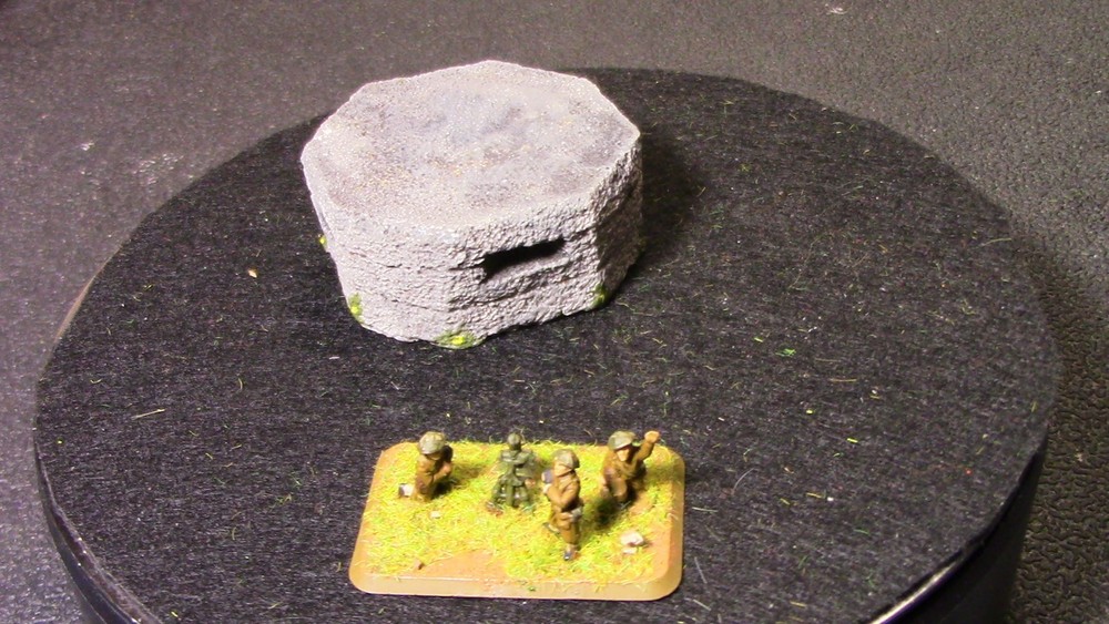 🔥 15mm Painted WW2 Concrete Pillbox (Plaster)