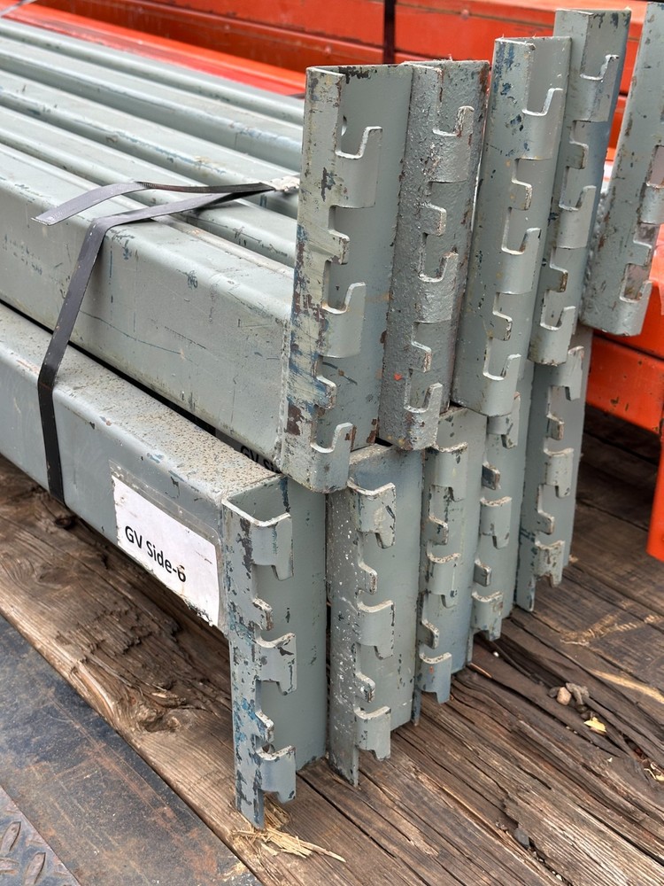 Used Teardrop and Keystone pallet rack material