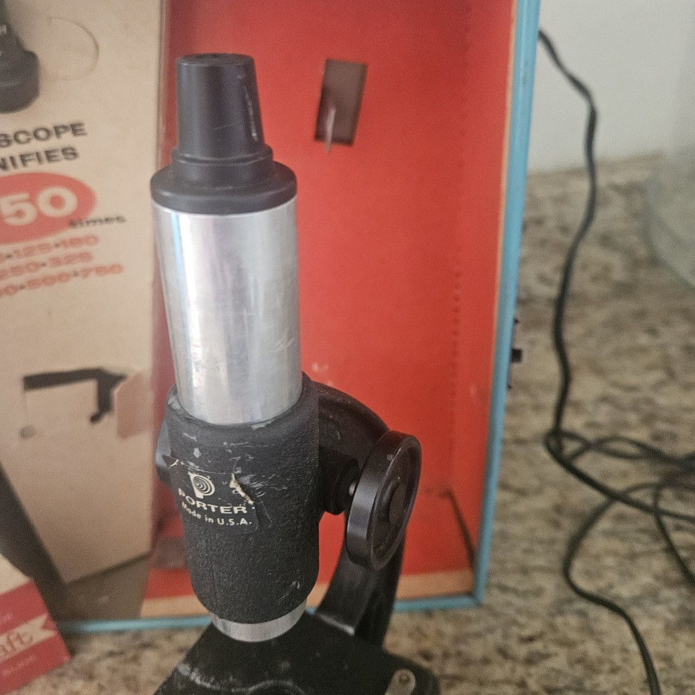 Porter Science ~Microcraft Student Research Microscope Lab~ No. 264 w/ Extras