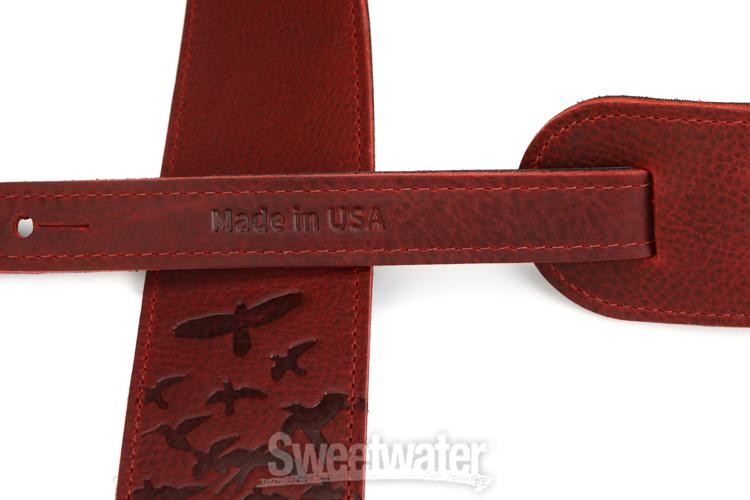 PRS Leather Bird Swarm Strap - Rust