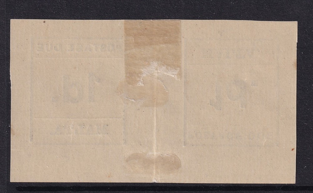 Malta 1925 Postage Due. Sg2a - 1d tete beche - mounted mint