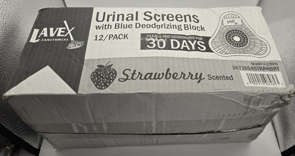 Urinal Screens 12/pack Strawberry Scented