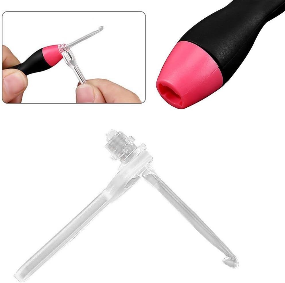 9 Sizes Crochet Hook Set: Interchangeable Crochet Hooks with Light - Light Up...