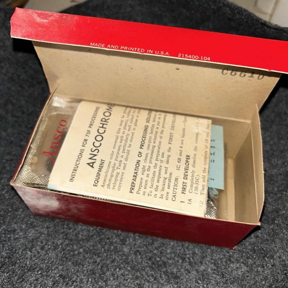 Ansco Anscochrome Developing Outfit 16oz Vintage 1960s